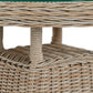 Amalfi Collection Outdoor Bistro Table With Wood Top