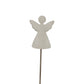 Large Whitewashed Rustic Angel On Stand