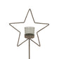 Natural Rustic Star On Wood Stand With Glass Votive