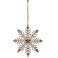 Rustic Hanging Gem Snowflake Decoration