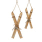 Large Natural Rustic Crossed Skis