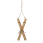 Large Natural Rustic Crossed Skis