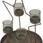 Rustic Outline Star With Four Glass Votives