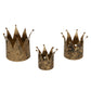 Antique Gold Crown Tealight Holder