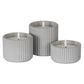 Luxe Collection Natural Glow Chalk Ribbed Small Led Candle