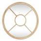 Washed Wood Round Window Mirror