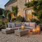Large Silo Wicker Lantern With Glass Holder