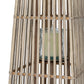 Medium Silo Wicker Lantern With Glass Holder