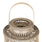 Cylinder Wicker Lantern With Glass Holder