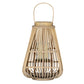 Large Peardrop Wicker Lantern With Glass Holder