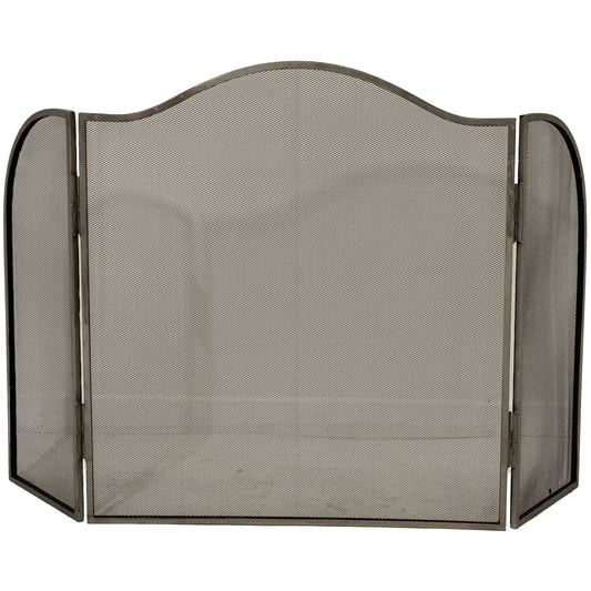 Antiqued Silver Large  Fire Screen