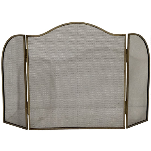 Antiqued Brass Large  Fire Screen