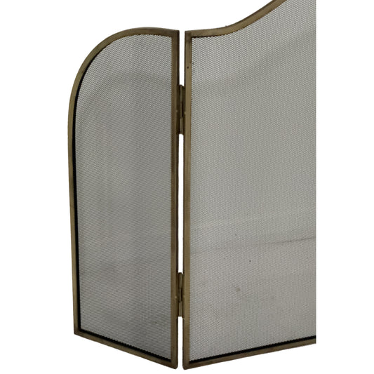 Antiqued Brass Fire Screen