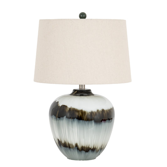 Midnight Shadows Table Lamp With Linen Shade