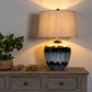 Midnight Shadows Table Lamp With Linen Shade