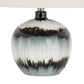 Midnight Shadows Squat Table Lamp With Linen Shade