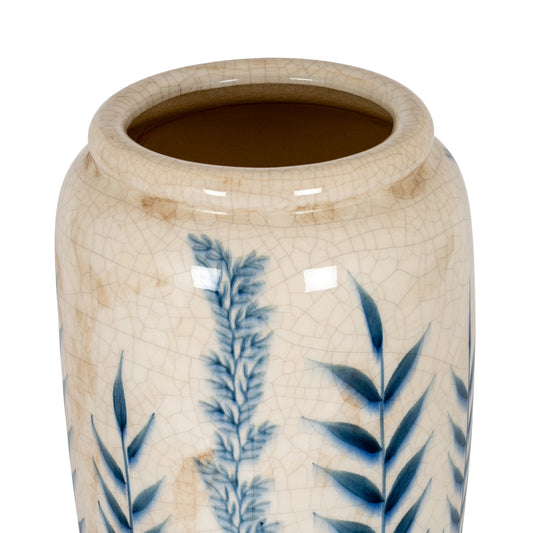 Large Blue Flora Tall Olpe Vase