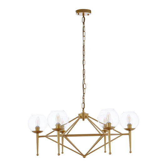 Abira 6 Bulb Geo Pendant Light