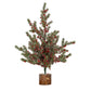 Large Frosted Winter Berry Tree On Wooden Block