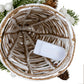 Large LED White Rattan Cone Tree With Winter Branches