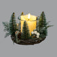 Medium Brush Tree Candle Wreath With Berries And Pinecones