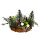Small Brush Tree Candle Wreath With Berries And Pinecones