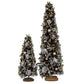 Medium Frosted Forest Tree With Pinecones And Pearls