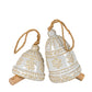 Large Ceramic Bell Tree Ornament With Snowflake Detail
