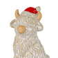 Merry Moo Ceramic Cow Ornament Gazing Left