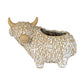 Alora Ceramic Highland Cow Planter Gazing Left