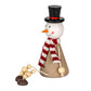 Wooden Jolly Sitting Snowman Decoration