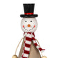 Wooden Jolly Sitting Snowman Decoration
