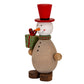 Wooden Snowman with Present