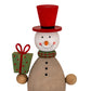 Wooden Snowman with Present
