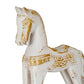 Small Whitewashed Wooden Rocking Horse