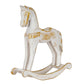 Small Whitewashed Wooden Rocking Horse