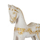 Large Whitewashed Wooden Rocking Horse