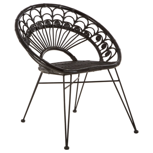 Manado Black Natural Rattan Chair