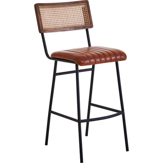 Buffalo Tan Leather Bar Chair