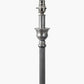 Canterbury Antique Silver Metal Table Lamp Base with Winston 35cm White Handloom Tapered Lampshade