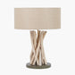 Derna Drift Wood & Natural Jute Table Lamp