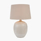 Greta Natural and Cream Textured Ceramic Table Lamp