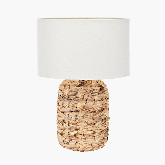 Zadi Natural Plaited Tall Water Hyacinth Table Lamp
