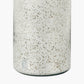 Ophelia Small Mercurial Glass Table Lamp Base with Lino 30cm White Self Lined Linen Cylinder Lampshade