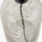 Ophelia Small Grey Bubble Glass Table Lamp Base with Vienna 35cm Red Chevron Mushroom Pleat Lampshade