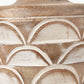 Kingsbury White Wash Large Carved Wood Table Lamp Base with Edward 40cm Pistachio Green Linen Cylinder Lampshade