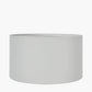 Kingsbury White Wash Carved Wood Table Lamp Base with Harry 30cm Ivory Cotton Mix Cylinder Lampshade