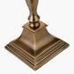 Canterbury Antique Brass Metal Table Lamp Base with Kamilah 40cm Blue Chevron Patterned Mushroom Pleat Tapered Lamp Shade