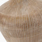 Taika White Wash Textured Wood Table Lamp Base with Lino 40cm Cream Self Lined Linen Cylinder Lampshade