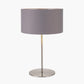 Elin Brushed Silver and Steel Grey Table Lamp